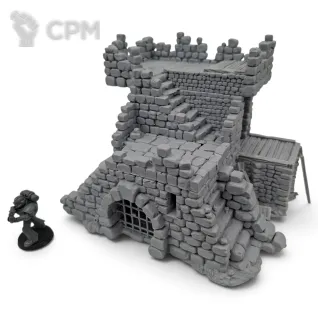 Описание картинки Тюрьма - Фэнтези Террейн, Forgotten Town от Terrain Print по цене 1 500руб | Свободный Рынок Миниатюр - СРМ