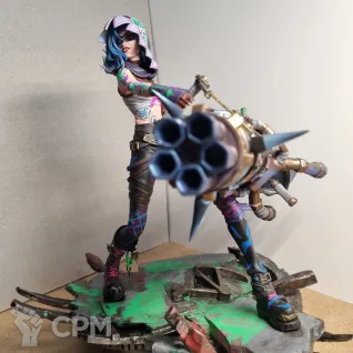 Описание картинки Фигурка Джинкс (Jinx, Arcane) 25 см от Vova Konon по цене 18 500руб | Свободный Рынок Миниатюр - СРМ