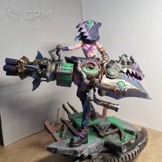 Описание картинки Фигурка Джинкс (Jinx, Arcane) 25 см от Vova Konon по цене 18 500руб | Свободный Рынок Миниатюр - СРМ
