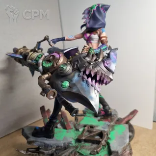 Описание картинки Фигурка Джинкс (Jinx, Arcane) 25 см от Vova Konon по цене 18 500руб | Свободный Рынок Миниатюр - СРМ