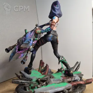 Описание картинки Фигурка Джинкс (Jinx, Arcane) 25 см от Vova Konon по цене 18 500руб | Свободный Рынок Миниатюр - СРМ