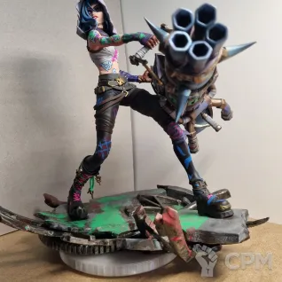 Описание картинки Фигурка Джинкс (Jinx, Arcane) 25 см от Vova Konon по цене 18 500руб | Свободный Рынок Миниатюр - СРМ