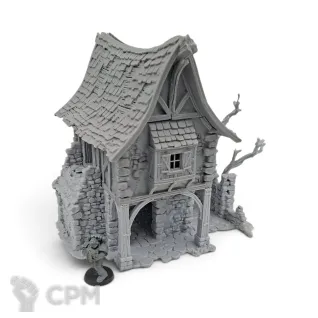 Описание картинки Особняк Холлоустон - Фэнтези Террейн, Forgotten Town от Terrain Print по цене 2 950руб | Свободный Рынок Миниатюр - СРМ