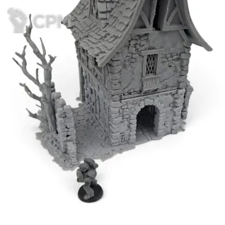 Описание картинки Особняк Холлоустон - Фэнтези Террейн, Forgotten Town от Terrain Print по цене 2 950руб | Свободный Рынок Миниатюр - СРМ