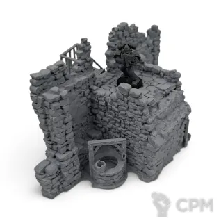 Описание картинки Особняк Холлоустон - Фэнтези Террейн, Forgotten Town от Terrain Print по цене 2 950руб | Свободный Рынок Миниатюр - СРМ