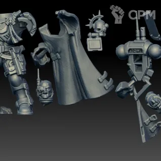 Описание картинки Captain In Phobos Armour (Scan) от AxeL's Forge по цене 250руб | Свободный Рынок Миниатюр - СРМ