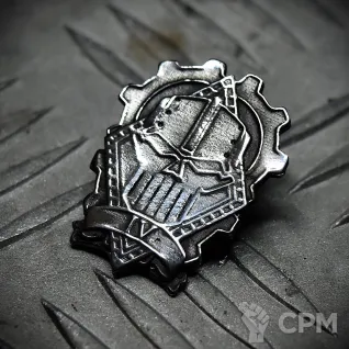 Описание картинки Значок IV - Iron Warriors (Железные войны) от Game&Reality Studio по цене 550руб | Свободный Рынок Миниатюр - СРМ