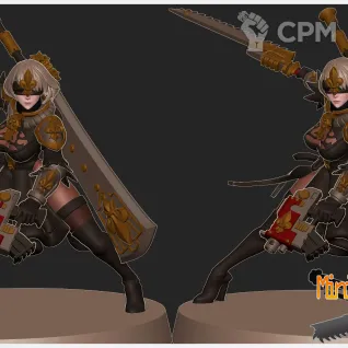 Описание картинки Сестра 2B  Nier nun anime figurine 32мм от ChurcHehe 3d print по цене 900руб | Свободный Рынок Миниатюр - СРМ