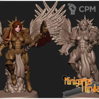 Описание картинки Сангвиний вайфу Sanguinary guard waifu anime figurine 32мм от ChurcHehe 3d print по цене 1 500руб | Свободный Рынок Миниатюр - СРМ