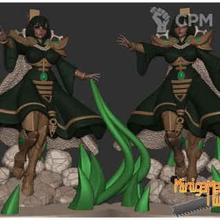 Описание картинки Ванпанчмен фабуки  Fubuki bonesinger anime figurine 32мм от ChurcHehe 3d print по цене 550руб | Свободный Рынок Миниатюр - СРМ