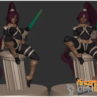 Описание картинки Йоруичи блич  Yuroichi assassin anime figurine 32мм от ChurcHehe 3d print по цене 590руб | Свободный Рынок Миниатюр - СРМ