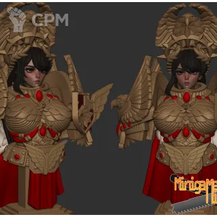 Описание картинки Фем версия императора человечества  God empress of Mankind bust 75мм от ChurcHehe 3d print по цене 1 500руб | Свободный Рынок Миниатюр - СРМ