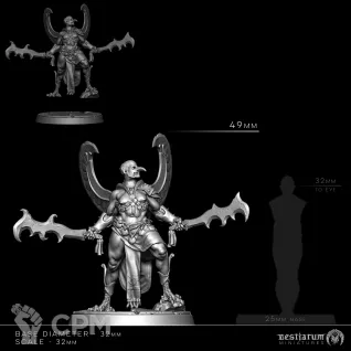 Описание картинки Symbaresh Twinsouls | Myrmidesh Painbringers от Daniilfedyakov по цене 270руб | Свободный Рынок Миниатюр - СРМ