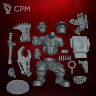 Описание картинки Spek Opz Sarge орк Warhammer 40k миниатюра для покраски, база 32 мм в комплекте от 3DSprint по цене 300руб | Свободный Рынок Миниатюр - СРМ