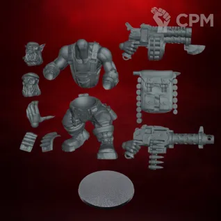 Описание картинки Миниатюра Warhammer 40000 Orcs. Spek-Opz Orcs kitB. Модульный набор.3 шт от 3DSprint по цене 1 000руб | Свободный Рынок Миниатюр - СРМ