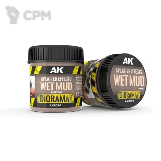 Описание картинки Текстурная паста AK Interactive Effects: Splatter Effects Wet Mud AK8026 (100 мл) от MiniaturesFAN по цене 944руб | Свободный Рынок Миниатюр - СРМ