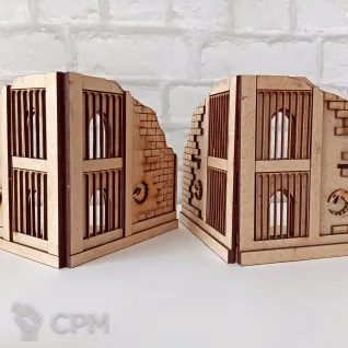 Описание картинки Сэт "Режимный объект" 3 руины + 2 контей от July Vancraft по цене 2 950руб | Свободный Рынок Миниатюр - СРМ
