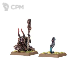 Описание картинки Classic Chaos Sorcerer with a Lore Familiar от MiniaturesFAN по цене 4 090руб | Свободный Рынок Миниатюр - СРМ