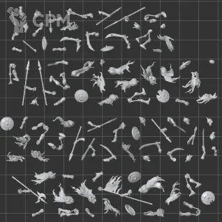 Описание картинки Deathrattle Skeletons (Скан с оригинала) 20шт от 0.n1 Studio по цене 1 200руб | Свободный Рынок Миниатюр - СРМ
