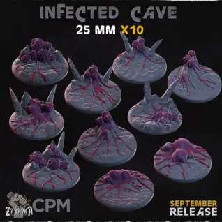 Описание картинки Infected Сave Base 25 мм от 3Д-Печка по цене 35руб | Свободный Рынок Миниатюр - СРМ