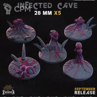 Описание картинки Infected Сave Base 28 мм от 3Д-Печка по цене 40руб | Свободный Рынок Миниатюр - СРМ