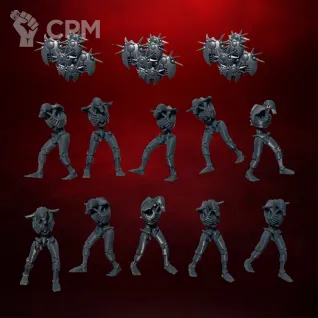 Описание картинки Necron Warriors + Canoptek Scarabs (13 шт) ABS-Like Resin Для игр в стиле Warhammer 40K Ба от 3DSprint по цене 1 100руб | Свободный Рынок Миниатюр - СРМ