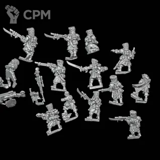 Описание картинки Vostroyan Firstborn + Specials + Snipers + Heavy Bolter от Surreal Factory по цене 950руб | Свободный Рынок Миниатюр - СРМ