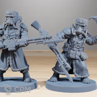 Описание картинки Вальхалльские Ледяные Воины Valhallan Ice Warriors от Подземный человек по цене 1 145руб | Свободный Рынок Миниатюр - СРМ