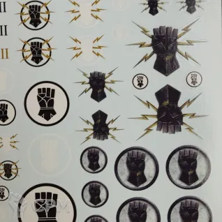 Описание картинки Transfer Sheet Imperial Fists от ССП по цене 1 800руб | Свободный Рынок Миниатюр - СРМ