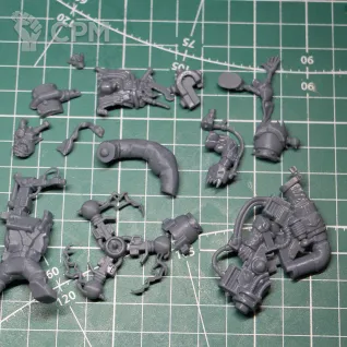 Описание картинки Big Mek with Shokk Attack Gun от SaJRa по цене 340руб | Свободный Рынок Миниатюр - СРМ