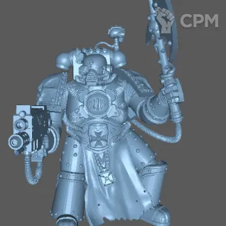 Описание картинки Black Templars Castellan от Formosa Printing по цене 250руб | Свободный Рынок Миниатюр - СРМ