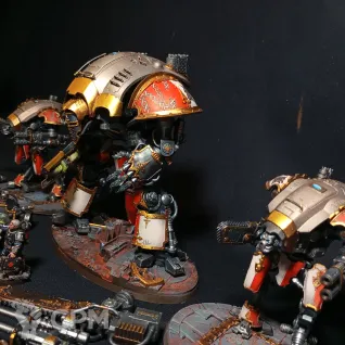 Описание картинки Canis Rex + Sir Hekhtur\ Knight Defender + 2 Armiger \ Helverine от Maeglin по цене 15 000руб | Свободный Рынок Миниатюр - СРМ