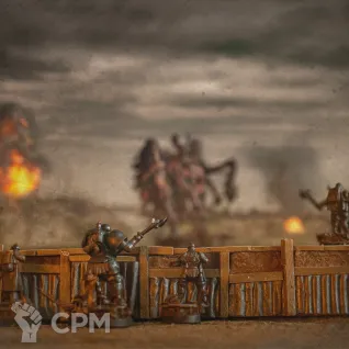 Описание картинки Тайл Ничейной земли : TRENCH ✠ CRUSADE от Big Brain Terrain по цене 2 150руб | Свободный Рынок Миниатюр - СРМ
