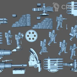 Описание картинки Artillery Team от Formosa Printing по цене 1 000руб | Свободный Рынок Миниатюр - СРМ