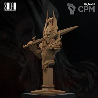 Описание картинки Dragon Knight (Bust) от Naggaroth Night по цене 2 000руб | Свободный Рынок Миниатюр - СРМ