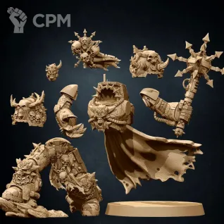 Описание картинки Chaos Lord In Terminator Armour - альт от Магазин Альфария по цене 250руб | Свободный Рынок Миниатюр - СРМ