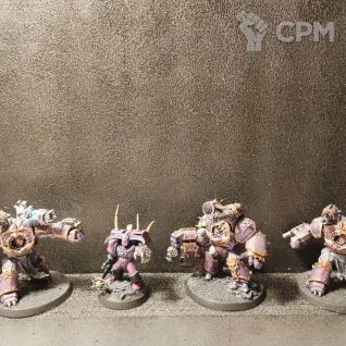 Описание картинки Chaos Lord на паке + obliterators 3 шт. (оригинал) от Magnito по цене 6 500руб | Свободный Рынок Миниатюр - СРМ
