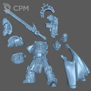 Описание картинки Blood Angels Legion Praetor in Tartaros Terminator Armour от Formosa Printing по цене 300руб | Свободный Рынок Миниатюр - СРМ