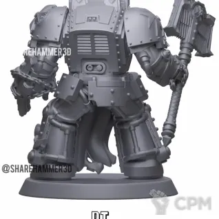 Описание картинки Bleck Templars Chaplain in Terminator Armour от MrMetalHorror по цене 450руб | Свободный Рынок Миниатюр - СРМ