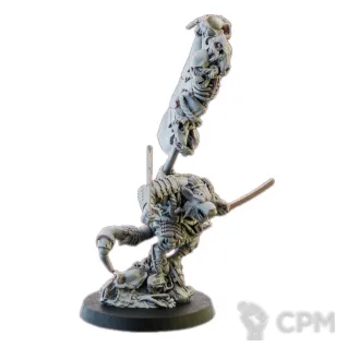 Описание картинки JAPAN Queek Headtaker / Skaven Warlord от 3Д печать миниатюр по цене 492руб | Свободный Рынок Миниатюр - СРМ