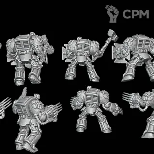 Описание картинки Terminator Assault Squad x5 от Surreal Factory по цене 850руб | Свободный Рынок Миниатюр - СРМ