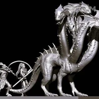 Описание картинки War Hydra pose 2 от Магазин Альфария по цене 1 000руб | Свободный Рынок Миниатюр - СРМ