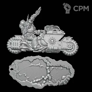 Описание картинки Primaris Chaplain on Bike от Surreal Factory по цене 450руб | Свободный Рынок Миниатюр - СРМ