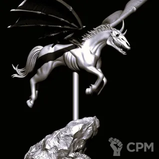Описание картинки Dark Elves Nightmare Pegasus от Магазин Альфария по цене 250руб | Свободный Рынок Миниатюр - СРМ
