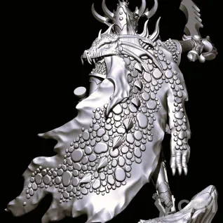 Описание картинки Dark Elf Dreadlord/Master with  Sea Dragon Cloak от Магазин Альфария по цене 250руб | Свободный Рынок Миниатюр - СРМ