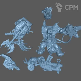 Описание картинки Black Reach Orks Warboss от Formosa Printing по цене 350руб | Свободный Рынок Миниатюр - СРМ