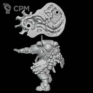 Описание картинки Lieutenant With Combi-weapon от Surreal Factory по цене 220руб | Свободный Рынок Миниатюр - СРМ