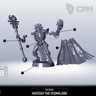 Описание картинки Imotekh the Stormlord (old) от Магазин Альфария по цене 150руб | Свободный Рынок Миниатюр - СРМ