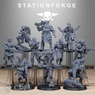 Описание картинки +Corrupted Guard Abhumans + Культисты от WastelandMiniatures по цене 850руб | Свободный Рынок Миниатюр - СРМ