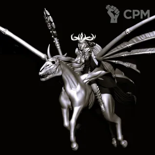 Описание картинки Supreme Sorceress/Sorceress on Dark Pegasus от Магазин Альфария по цене 300руб | Свободный Рынок Миниатюр - СРМ